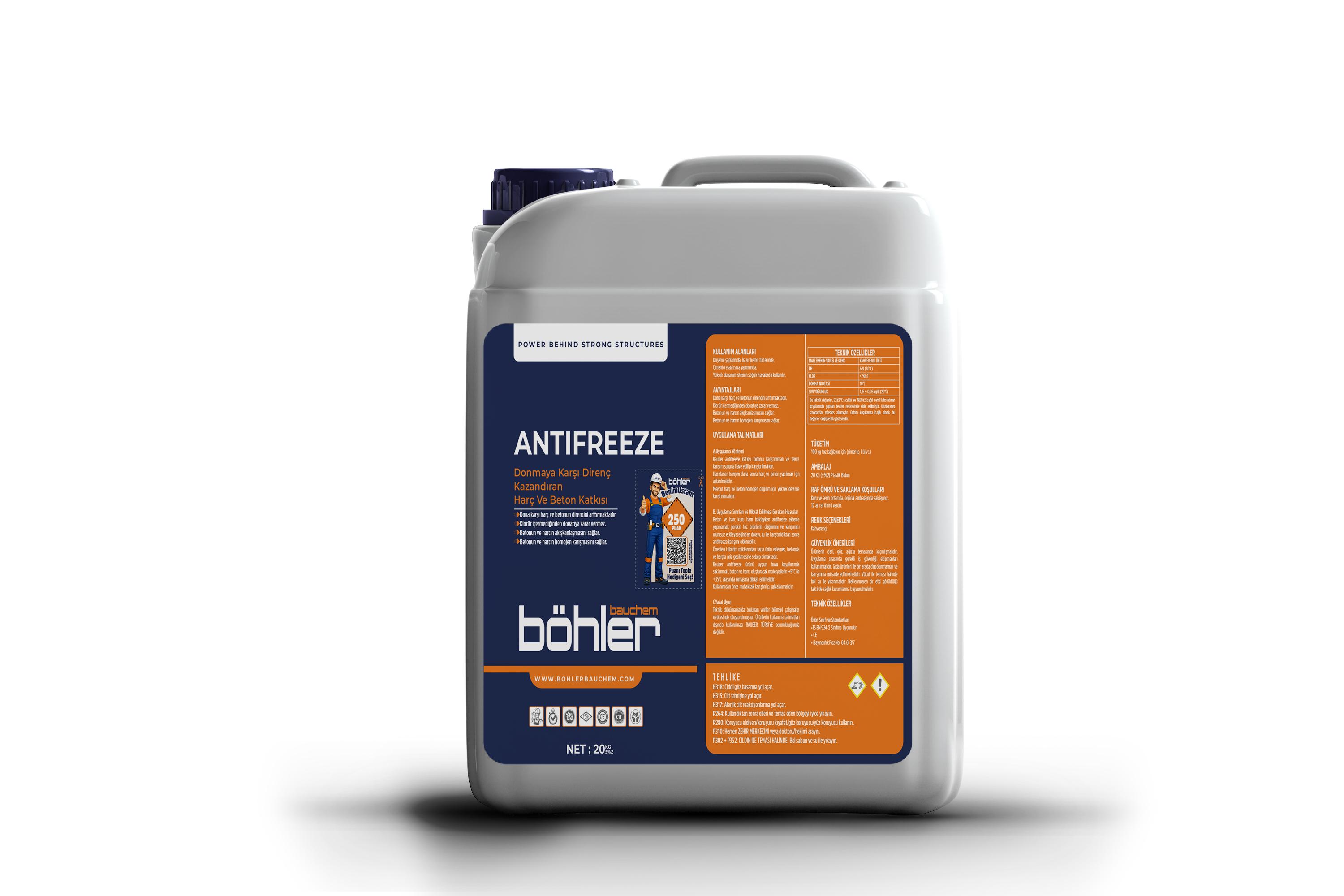 ANTIFREEZE Donmaya Karşı Direnç Kazandıran Harç Ve Beton Katkısı