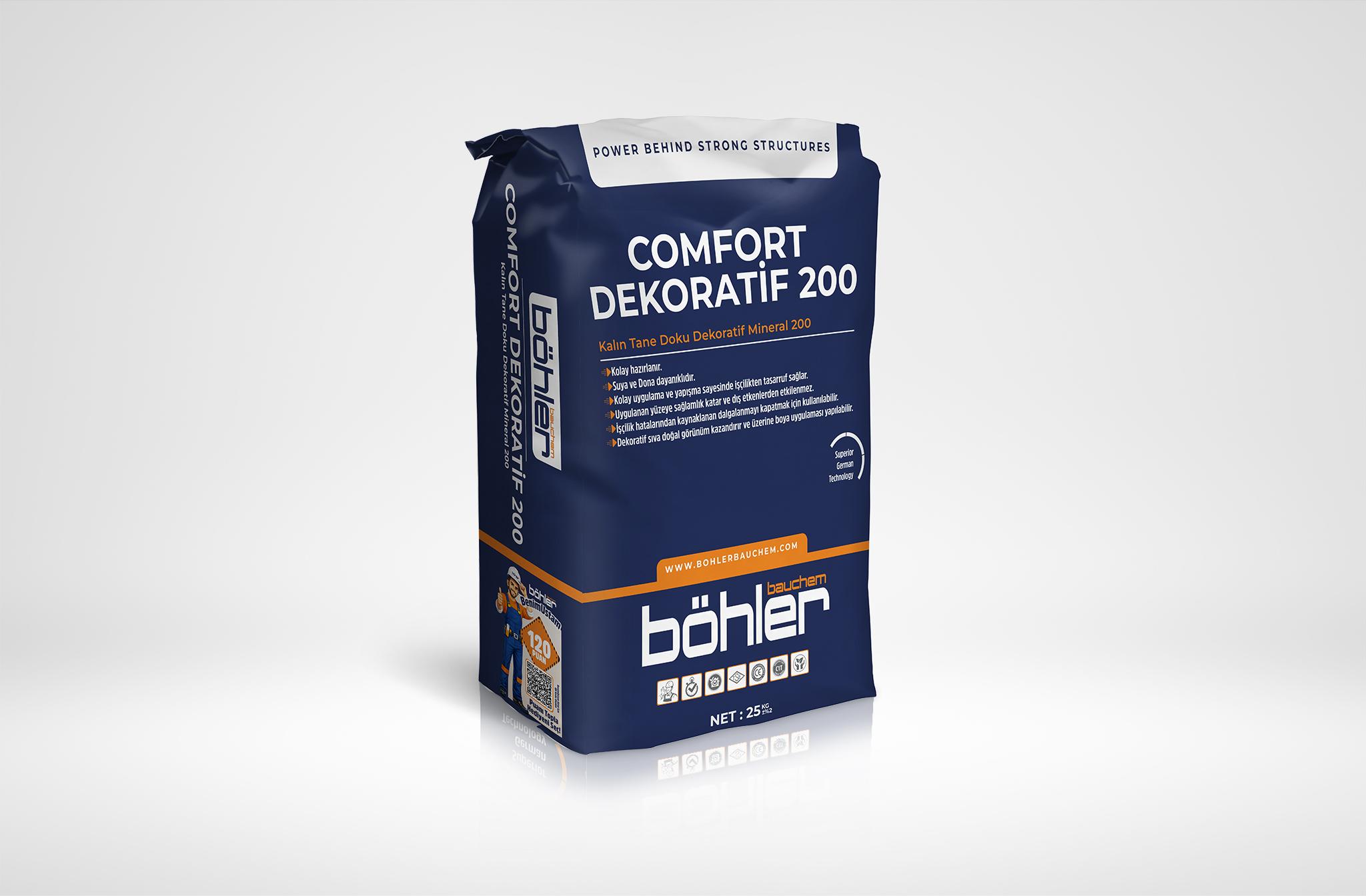COMFORT DEKORATİF 200 Kalın Tane Doku Dekoratif Mineral 200