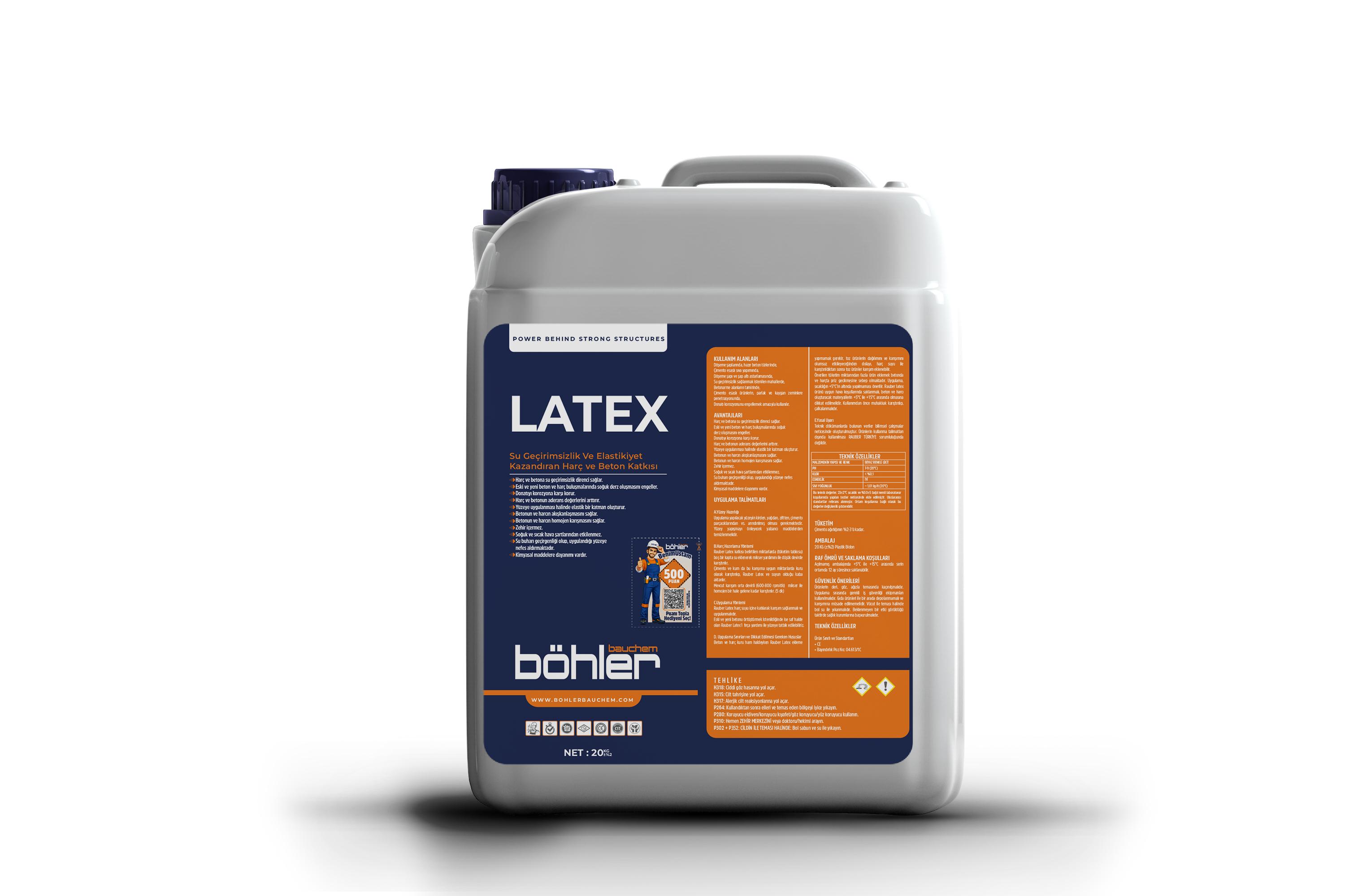 LATEX Su Geçirimsizlik Ve Elastikiyet Kazandıran Harç ve Beton Katkısı