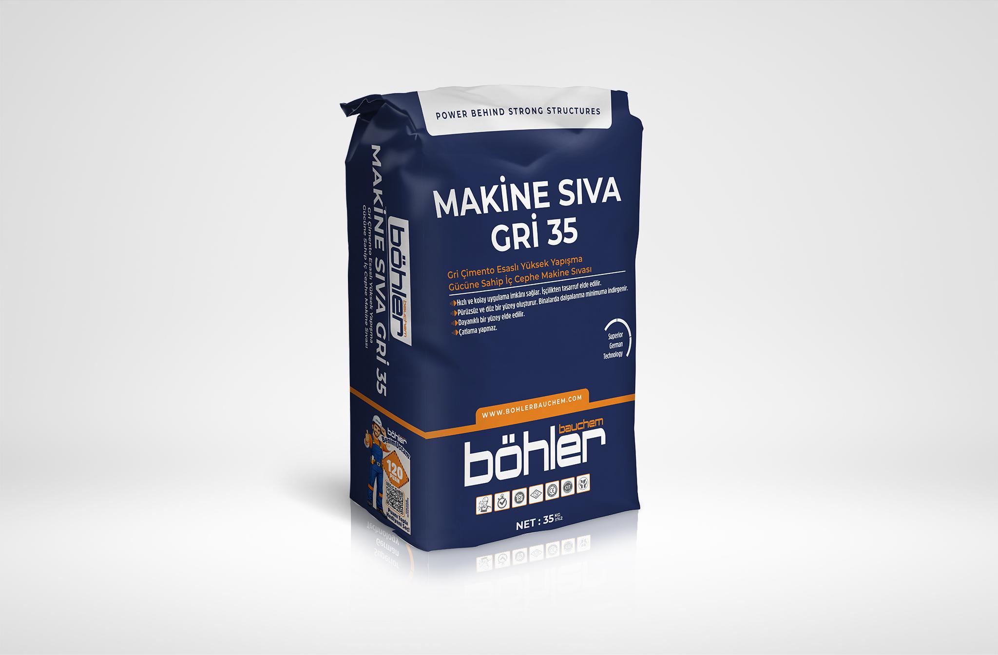 Makine Sıvası Gri 35